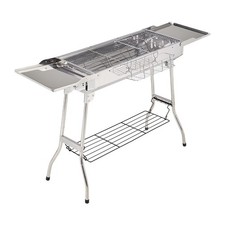 LARGE OIL DRUM BARREL STYLE BBQ SMOKER GRILL BARBEQUE MEAT FOOD SMOKING COOKING