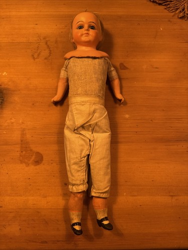 Antique doll straw - antique,