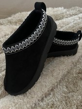 Black Suede-Style Slip-On Shoes – Size UK 5 – Brand New