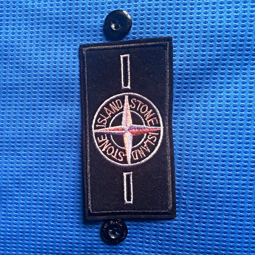 Stone island black embroidered - black,