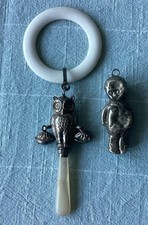 Art Deco Silver Babies Rattle