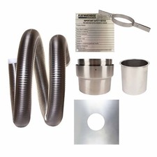 Flexible Chimney Flue Liner Install Kits Wood/Multifuel Stove 316 Grade 6" 150mm