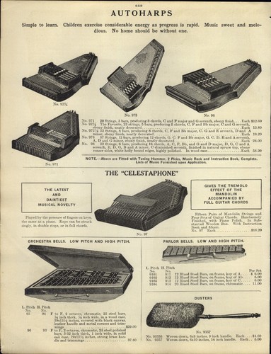 1918 paper autoharp - paper,
