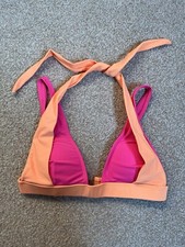 New other Women’s  size 8 Neon Bikini Top Pink Orange Size