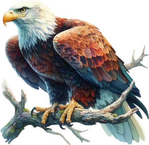 Colourful hunting eagle - eagle, bird