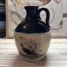 vintage stonewear jug pheasant