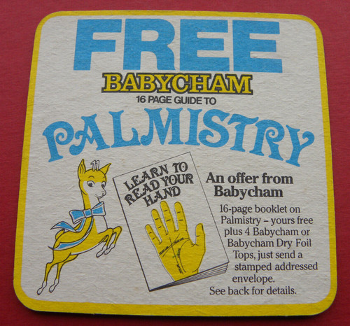 Babycham beer mat - babycham,