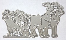 REINDEERS pulling SLEIGH