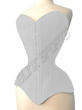 Women's Heavy Duty Steel Boned Corset Over Bust Waist Training Cotton Corsets