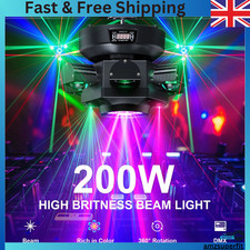 200W RGBW 6 Arms Rotate Laser Light DJ Stage Effect Party Club Gobo Disco Lights