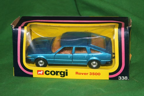 Vintage corgi blue rover 3500 - blue,