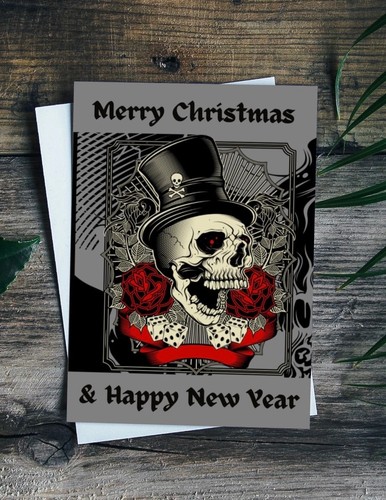 Goth christmas card gothic - card,