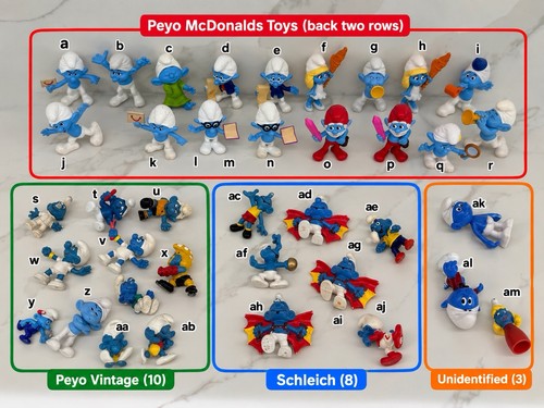 39x smurfs figures job - job, lot