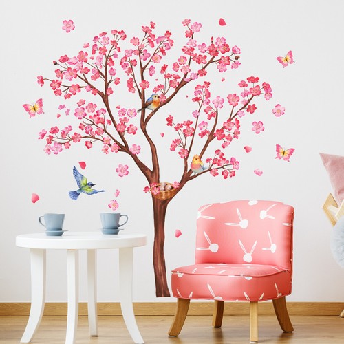 Cherry blossom tree - tree, wall