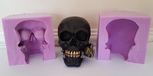 Large skull with rose - large,