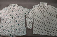 VTG Jockey Sportswear L/S & Short Sleeve Button Shirt XL Horseshoes Boots Floral