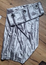GREY SILVER SPARKLE  CURTAINS CRUSHED VELVET 46 X 54" LINED TAB TOP