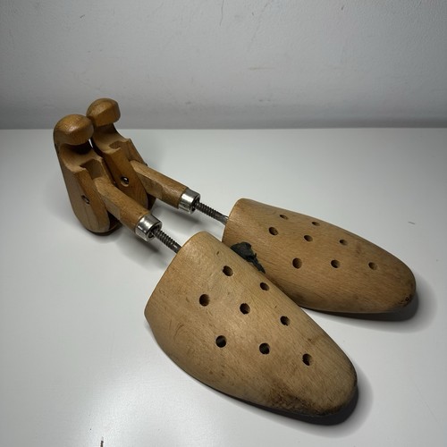 Vintage wooden shoe trees - shoe,