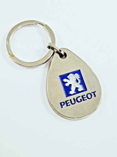 Peugeot keychain metal painted - keychain,