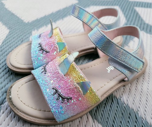 Girls unicorn glitter sandals - girls,