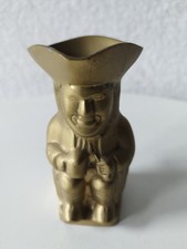 Vintage Solid Brass Toby Jug
