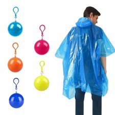 6 PCS Rain Poncho Plastic