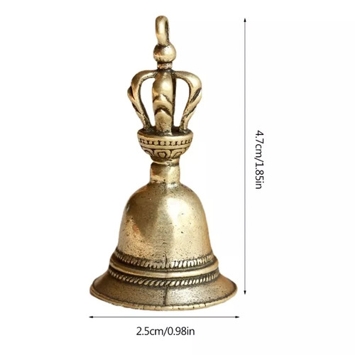Brass handle loud hand bell - hand,