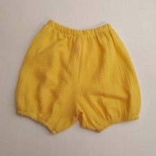 yellow baby bloomers muslin cotton 