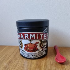 Marmite Ceramic Lidded Jar with Matching Spoon – Retro Collector’s Gift Set