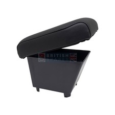 BLACK ECO LEATHER CUBBY BOX &