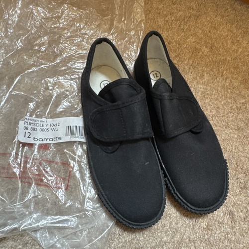Bnwt barratts black plimsole - bnwt,