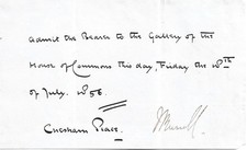 1856 permit admit bearer - 1856,