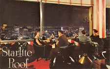 San Francisco CA Starlite Roof Night View Sir Francis Drake Hotel VTG Postcard