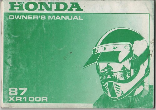 1987 honda motorcycle - motorcycle, xr100r