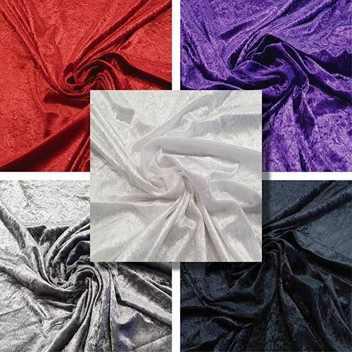 Crushed velvet fabric velour - crushed,