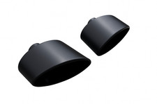 2X Exhaust Pipes Black For