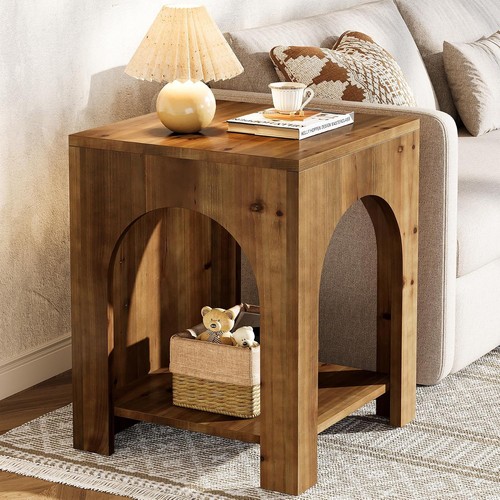 Tier square end table modern - square,