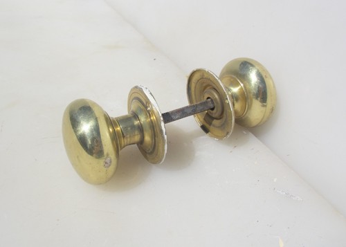 Vintage brass door knobs - vintage,