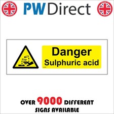 SIGN Danger Sulphuric Acid