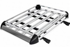 Large Silver Aluminium Roof Rack Basket Tray Luggage Cargo Carrier with Bars XL