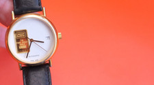 Gold gram Ingot Bullion Watch Auto Rare Au Birthday Office Anniversary Gift Car