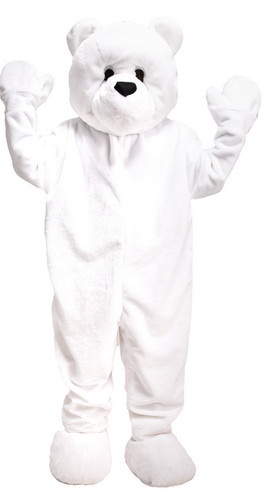 Polar bear christmas mascot - polar,