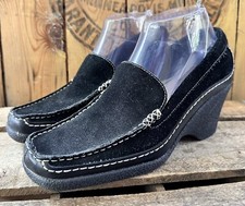 AEROSOLES Shoes Wedges Suede Black Office Comfort Size 8