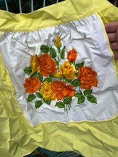 Three Vintage 1950's Aprons Cute Kitsch Roses Novelty Print Frilly