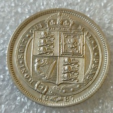 Rare 1887 Victoria Sixpence -