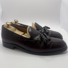 Alfred Sargent Men’s Dark Brown Leather Tassel Loafers Size 9 (r11)