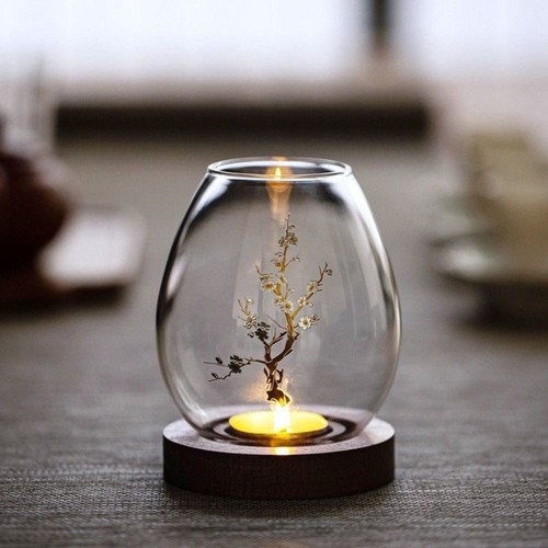 Tealight candle holder glass - tealight,