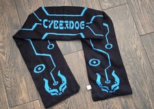 Cyberdog scarf black & blue circuit logo