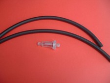 BLACK FUEL PIPE + FILTER , 6mm