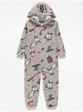 Harry Potter Hooded Fleece Onesie.  Girl or Boy.  Age 10-11 or 11-12 Years.  NEW